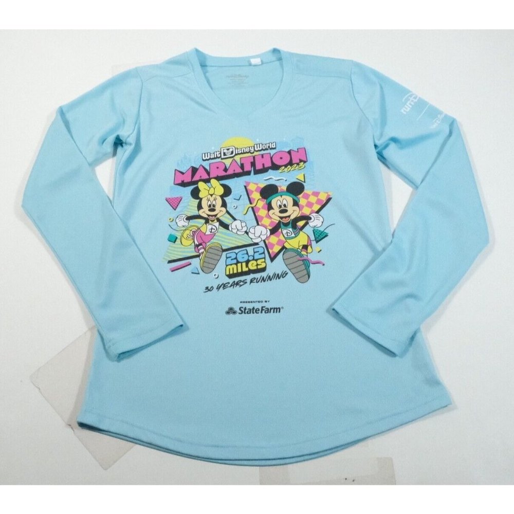 Run Disney Walt Disney World Marathon 2023 Long SleeveAthletic Shirt Size XS